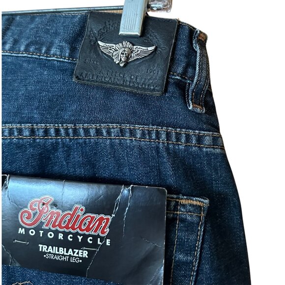 Vintage "Indian Motorcycle" Denim Jeans - Picture 3 of 4